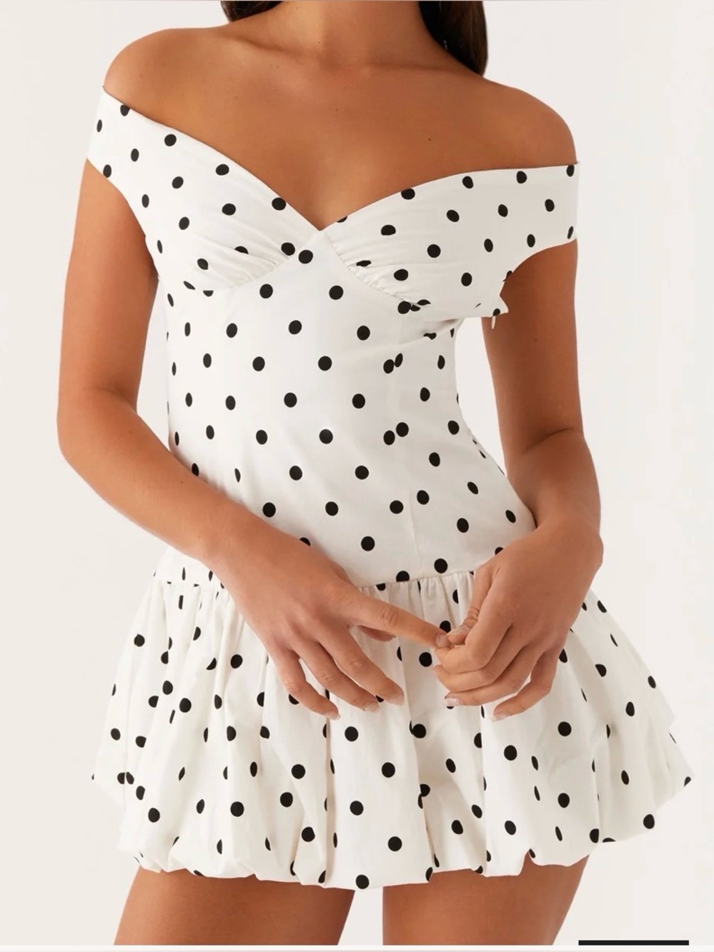 Peppermayo Endless Romance Polka Dot Halter Bubble Mini Dress US 4 NWT